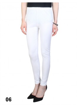 Extra Large Solid Stretch Legging + /White